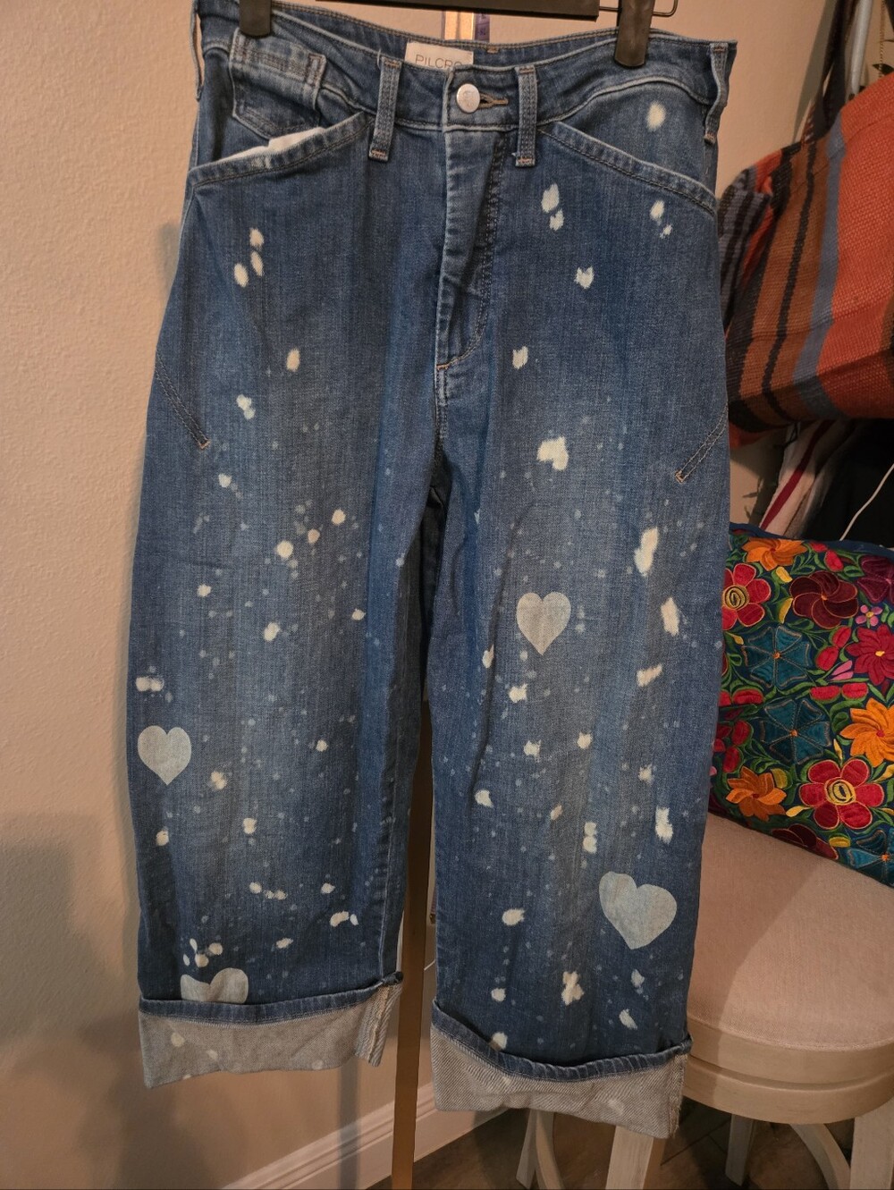 Pilcro By Anthropologie The Kayden Barrel Carpenter Jeans EUC - Picture 5 of 9